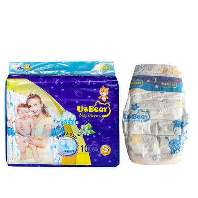ADL সফট বেবি ডায়াপার ফ্লাফ পাল্প শোষণকারী 500ml ওয়েটনেস ইন্ডিকেটর ডায়াপার