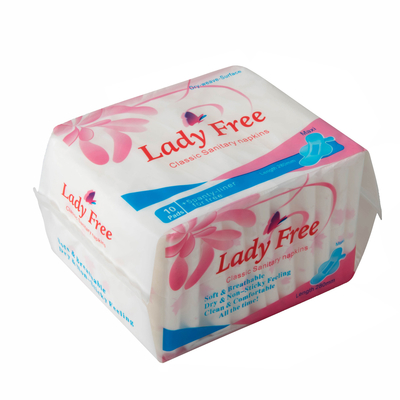 সুপার থিন লেডিস স্যানিটারি ন্যাপকিনস 150ml OEM / নিজস্ব ব্র্যান্ড মসৃণ পৃষ্ঠ