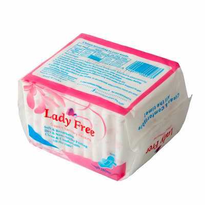 সুপার থিন লেডিস স্যানিটারি ন্যাপকিনস 150ml OEM / নিজস্ব ব্র্যান্ড মসৃণ পৃষ্ঠ